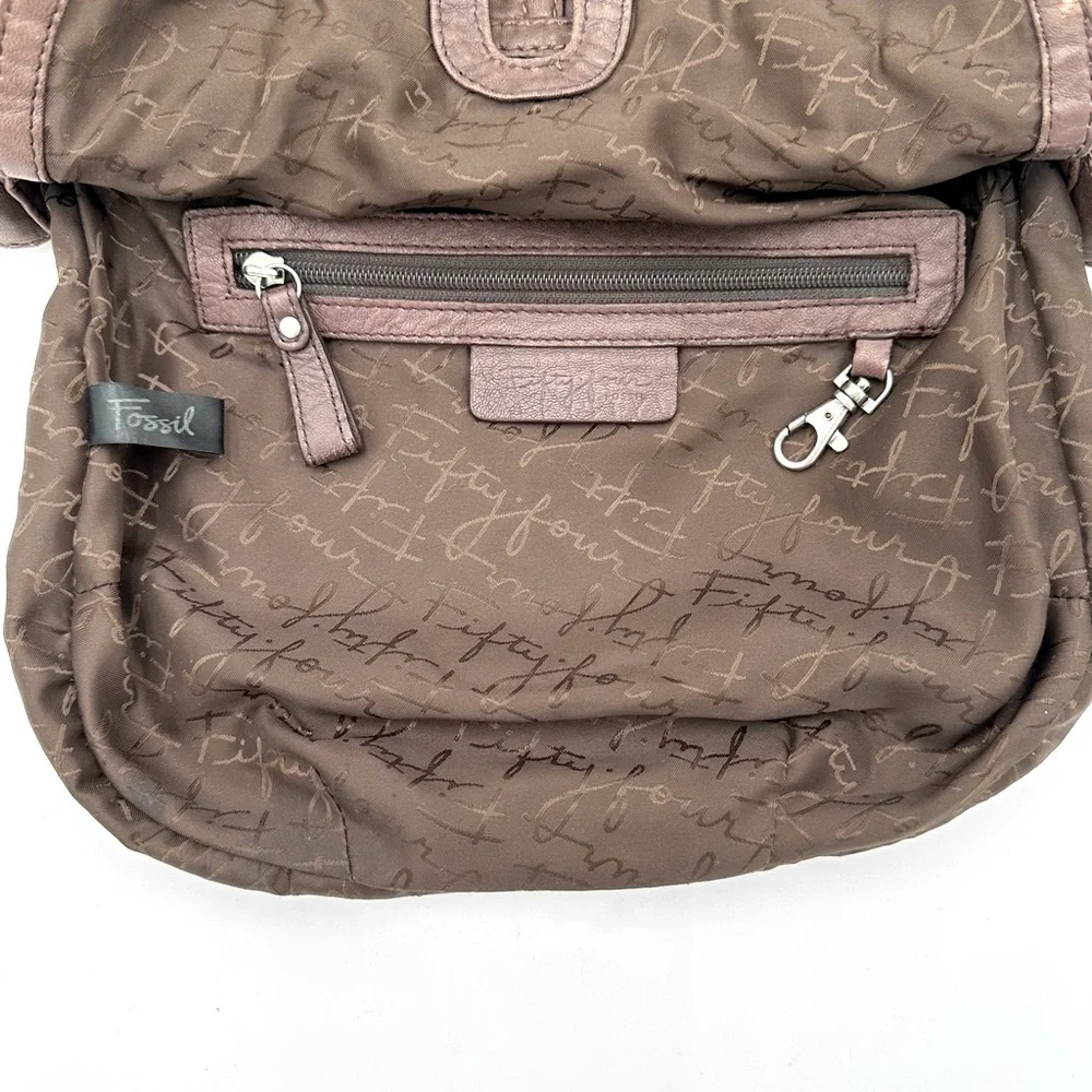 Vintage Fossil Fifty Four Leather Hobo Crossbody